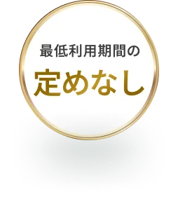 最低利用期間の定めなし