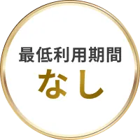 最低利用期間 なし